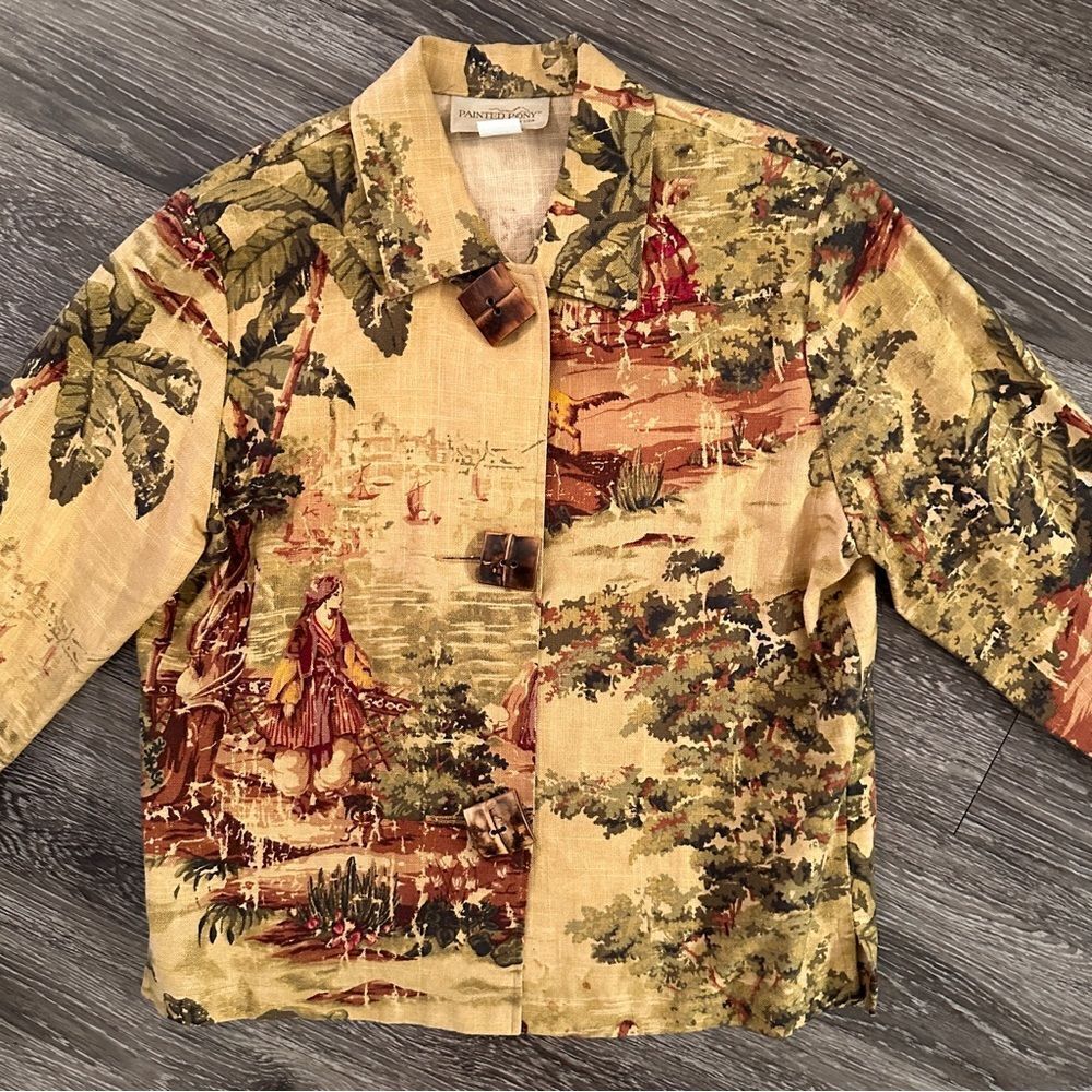 Painted Pony Linen Jacket - Picture 2 of 9